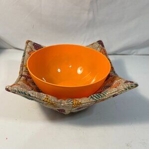Bowl Cozy Hot Cold Fall Leaves Thanksgiving Autumn Handmade Microwavable 7" New